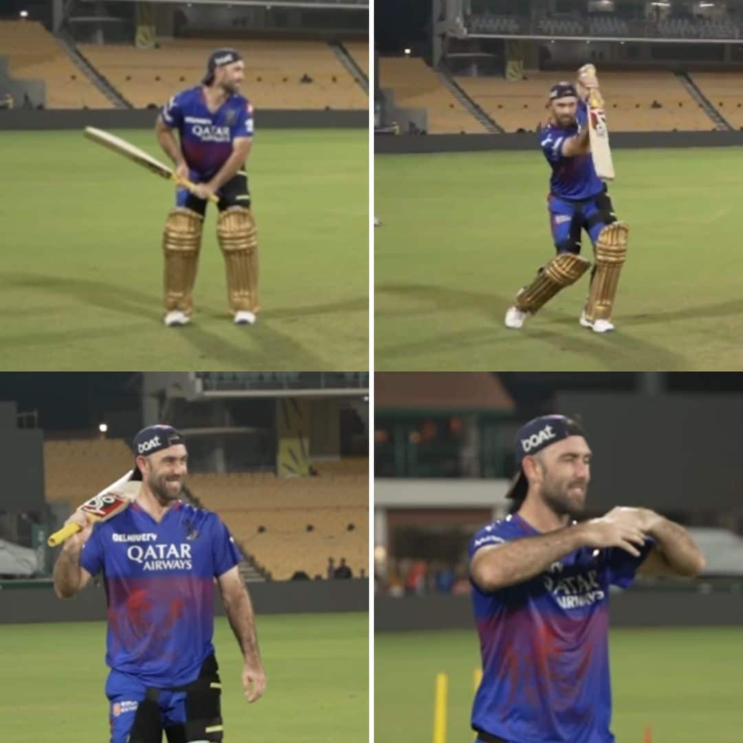 IPL 2024: Glenn Maxwell Imitates Virat Kohli Batting in Net Session