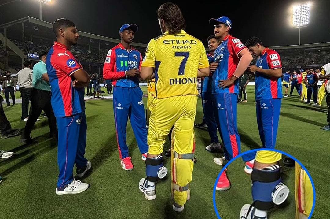 MS Dhoni's explosive innings for Chennai Super Kings in IPL 2024 raises concern as he is seen limping with an ice pack on his leg after the match against Delhi Capitals.