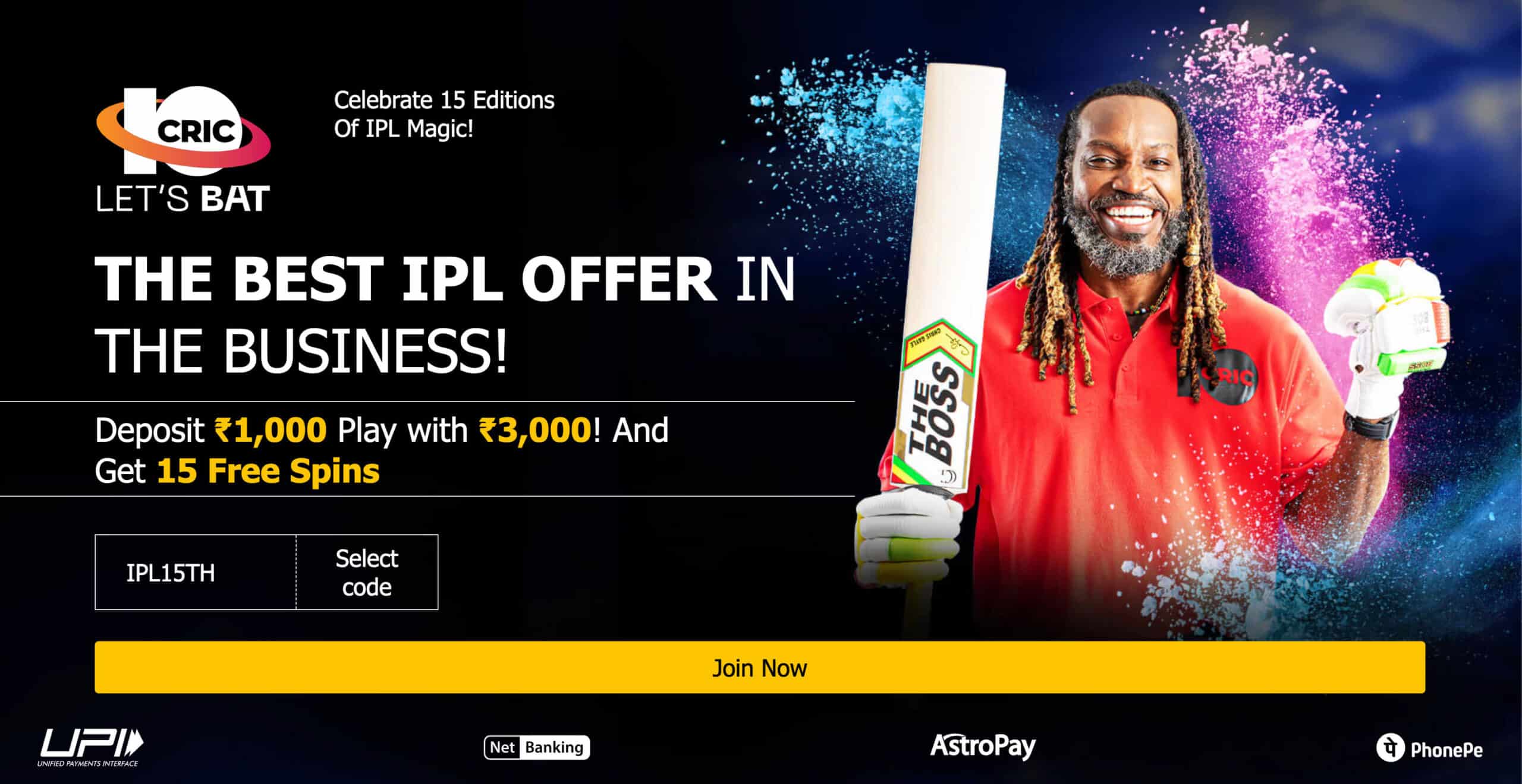 IPL Betting promotion for 10 cric