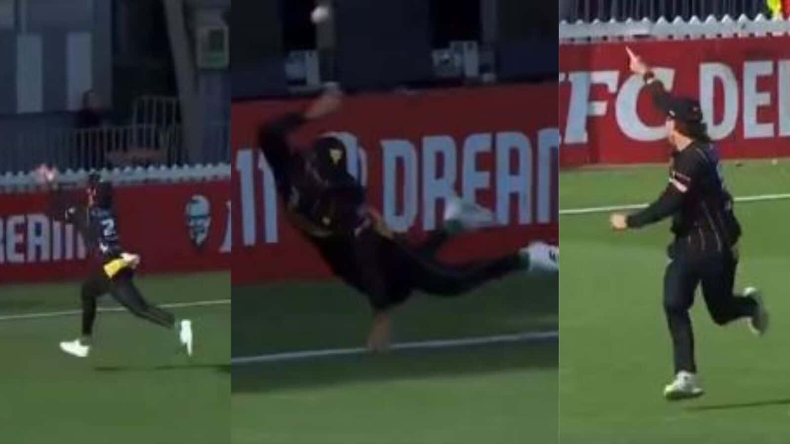 Watch: "Superman or Spiderman" - Super Smash T20 competition produces "Catch of the Century"