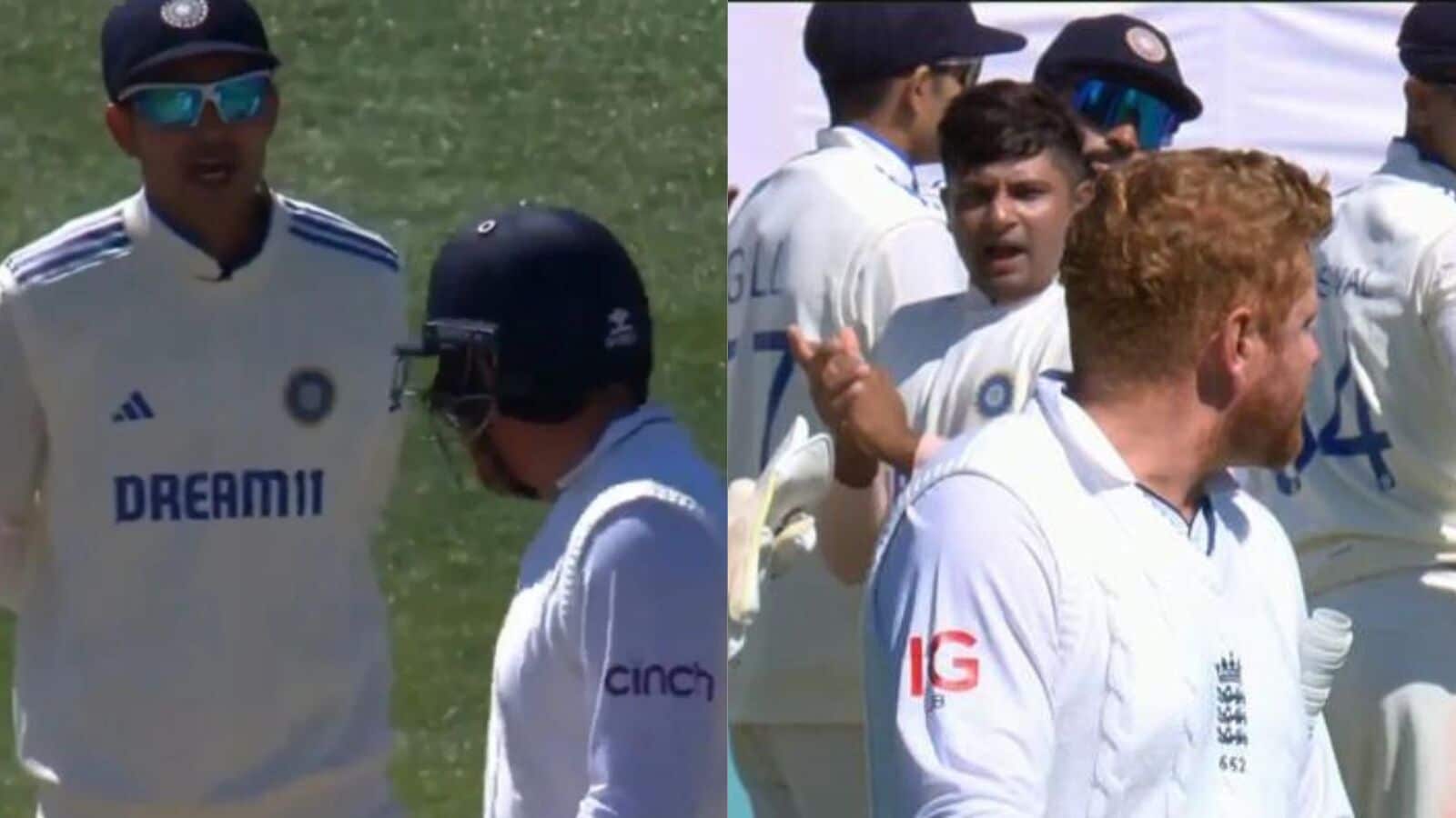 Watch: Jonny Bairstow, Shubman Gill and Sarfaraz Khan involved in a nasty exchange on Day 3