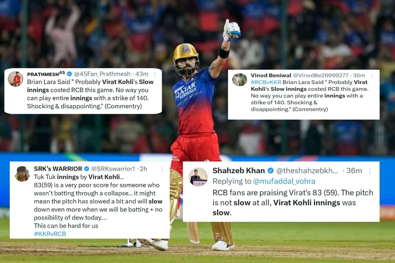 Twitter Abuzz with Reactions to Kohli's Slow Innings in Bengaluru's Defeat to Kolkata in IPL Clash