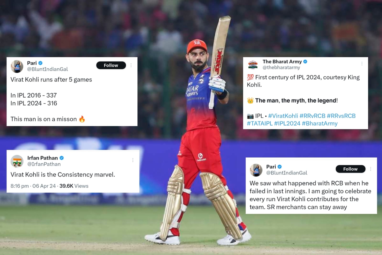 Twitter explodes as Virat Kohli makes history with an incredible century during RR vs RCB showdown in IPL 2024