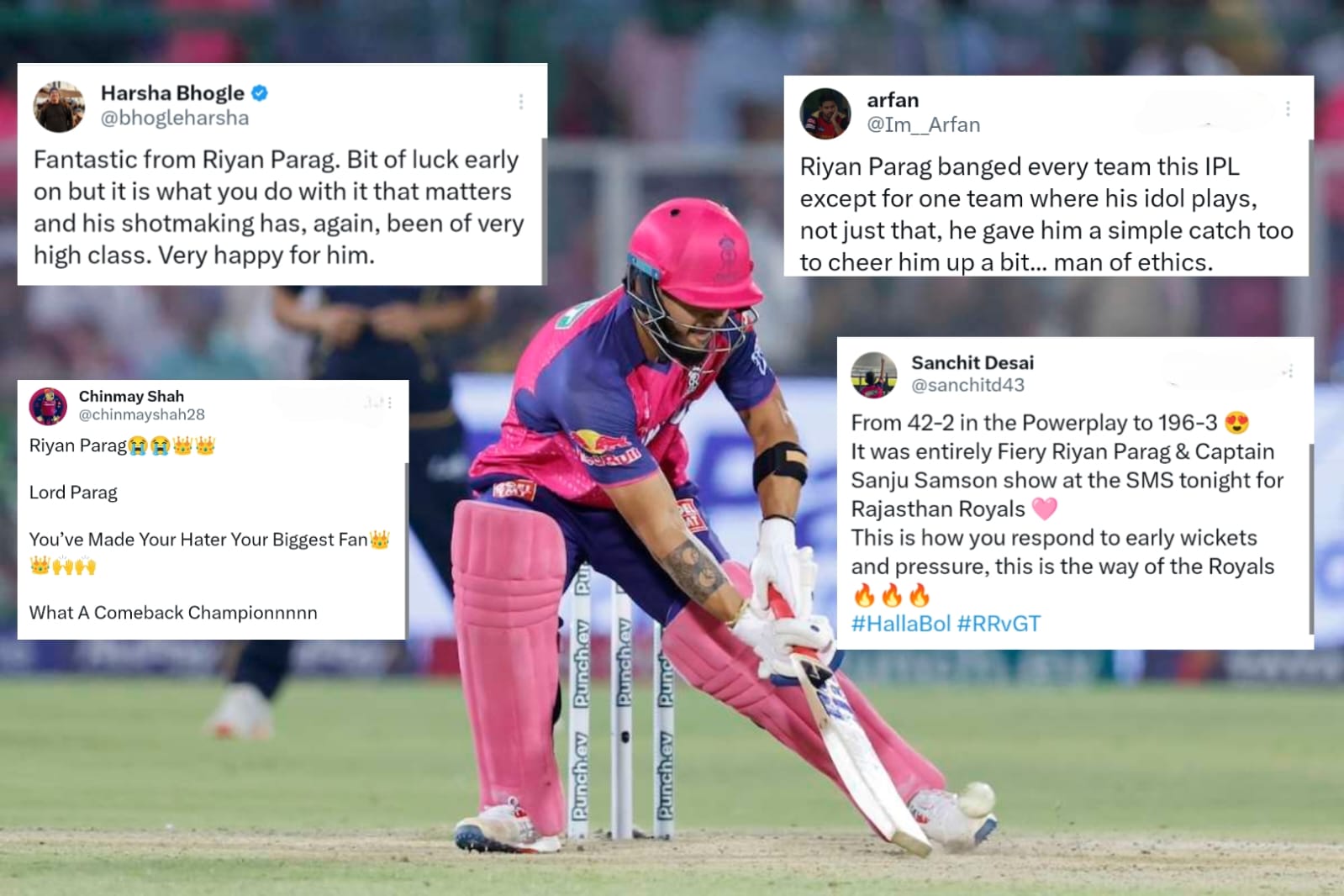 IPL 2024: Twitter abuzz as Riyan Parag's Standout Performance Against Gujarat Titans in IPL 2024