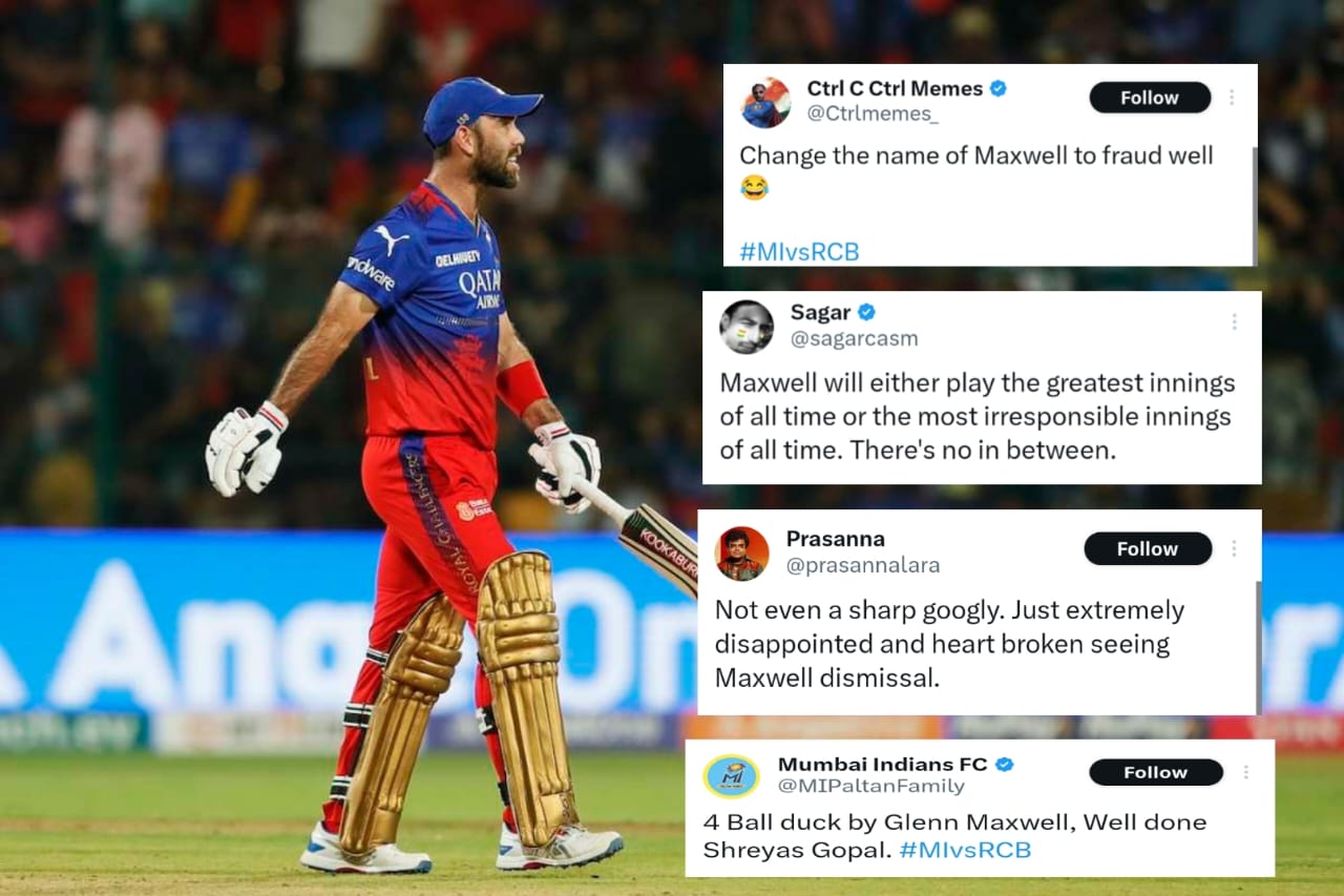 Fans Mock RCB All-rounder as 'Kings XI Punjab Maxwell Returns' for Achieving Most Ducks in IPL History