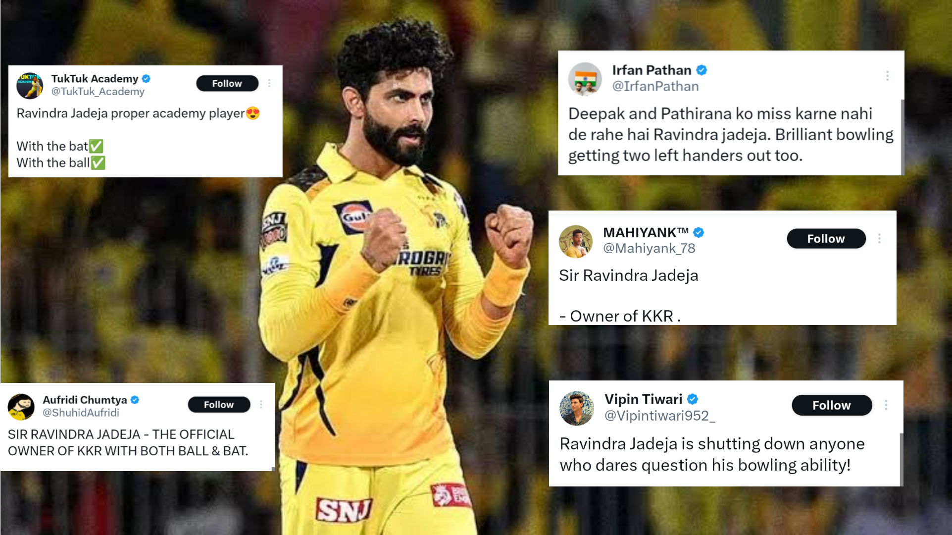 IPL 2024: Twitter erupts with praise as Ravindra Jadeja dazzles against KKR in IPL 2024