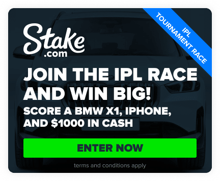 Stake.com IPL Race - win a BMW X1, iPhones and cash.