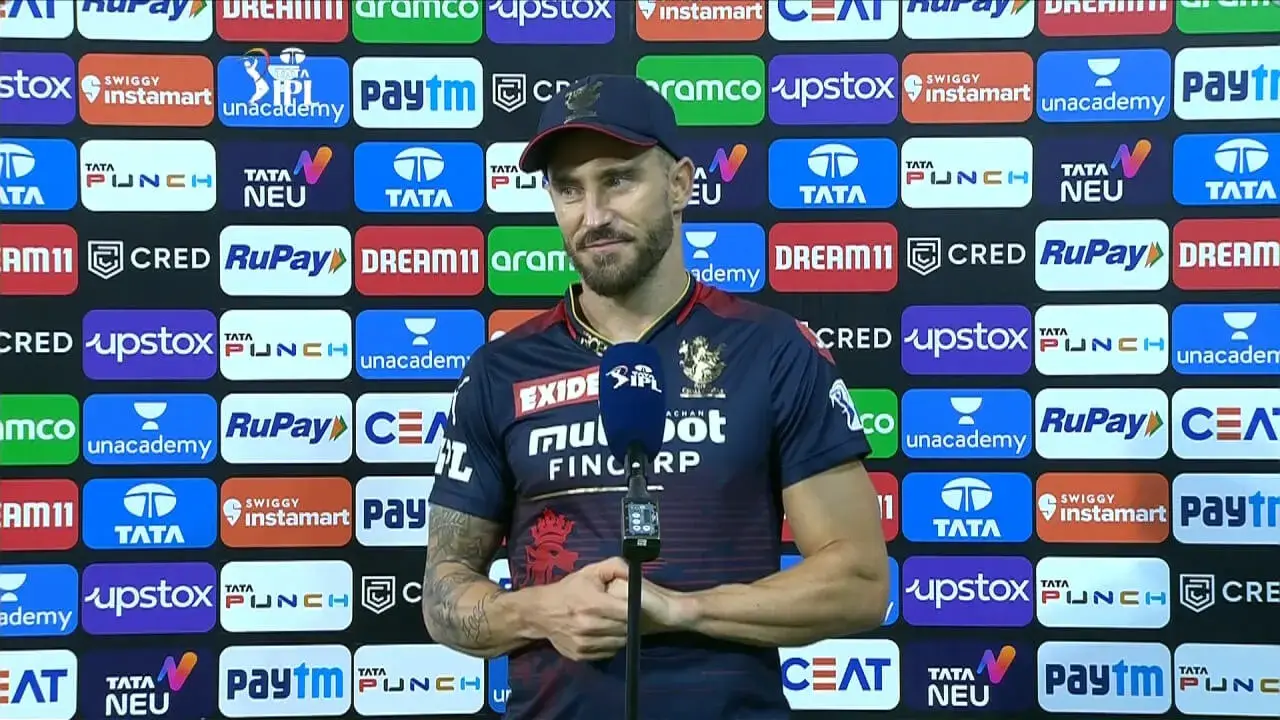 KKR vs RCB: “Our Batting Was Very Average”- Faf du Plessis On RCB's Loss at Eden Gardens